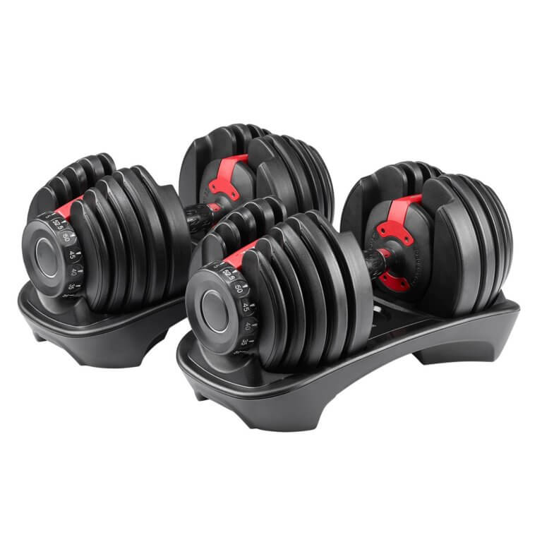 Adjustable Dumbbells with Stand 5-52.5lbs | Used Gym Equipment